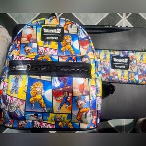 Brand New with Tags Dragon Ball Z Character Loungefly Backpack and Wallet Set